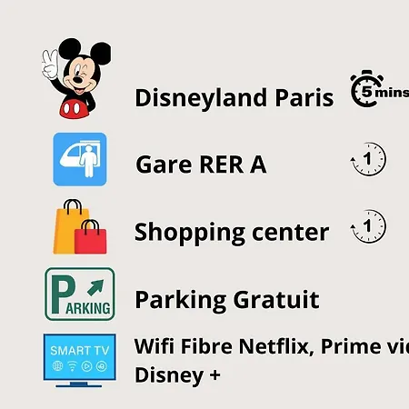 Disneyland Paris Station 2min Appartement *